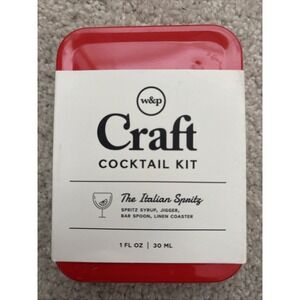 CRAFT Cocktail Kit The Italian Spritz Travel Case Tin On-The-Go NEW Jigger Spoon